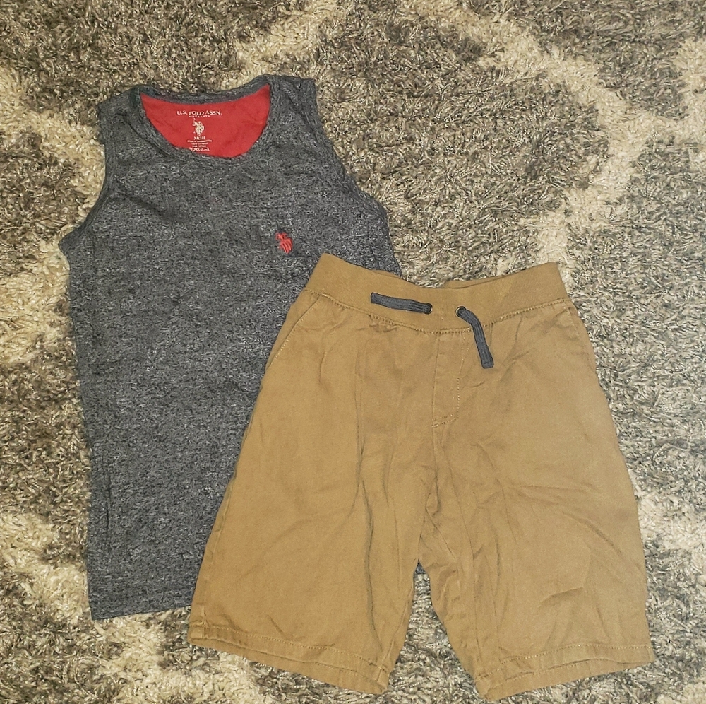 U.S. Polo Assn. 2-pc boys tank & shorts sz 10 (M)